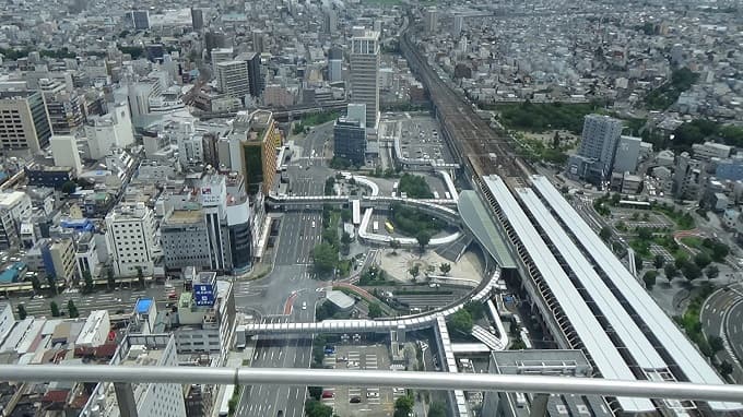 岐阜シティ・タワー43の展望台からの写真