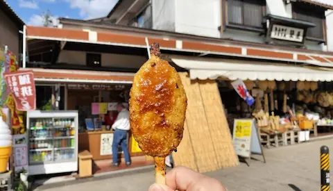 恵那峡県立自然公園で食べる五平餅