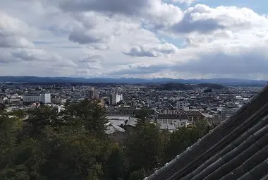 伊賀上野城天守閣からの眺望