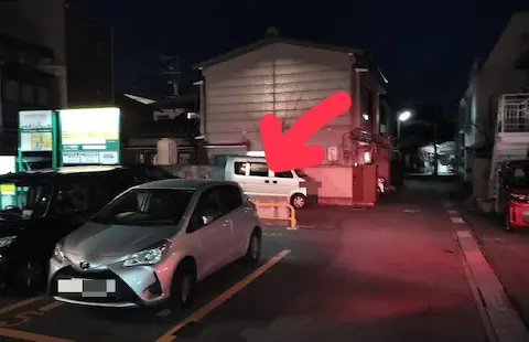長野「ごちそう処きむら」の駐車場