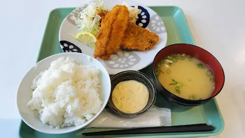 アジフライ定食