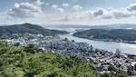 広島の千光寺頂上展望台から瀬戸内海が見晴らせる