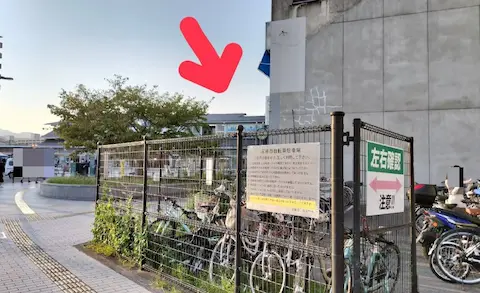尾道ラーメンたにの近くにある無料駐輪場
