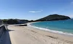 御座白浜のビーチと海の写真
