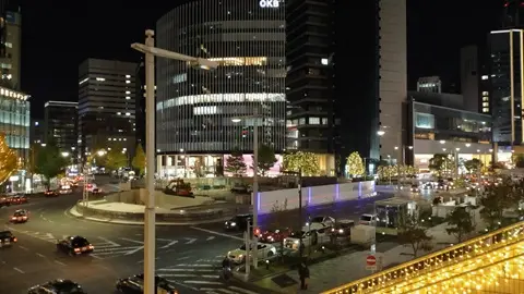 名古屋駅周辺の道路(冬)