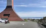 稚内公園の開基百年記念公園。大きな展望塔があり、海景色が見晴らせる。